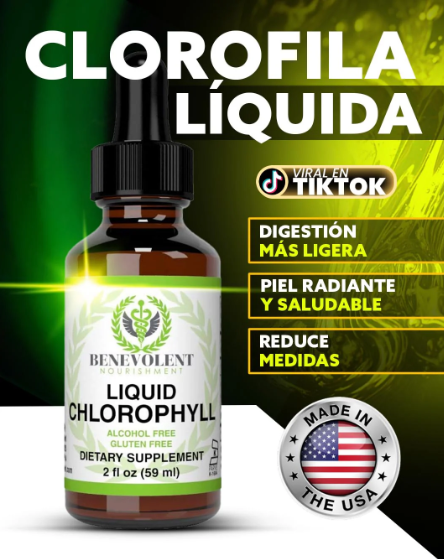 Gotas Clorofila Benevolent® El poder vibrante de la esencia verde de la naturaleza
